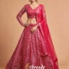 Vibrant Hot Pink Sequins Lehenga Choli